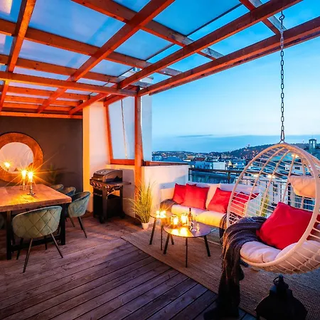 A/c Lux Rooftop 6br+3.5bath Wenceslas Square * Praga