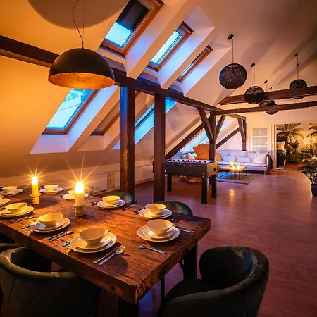 A/c Lux Rooftop 6br+3.5bath Wenceslas Square アパート プラハ