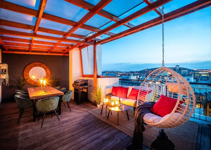 A/c Lux Rooftop 6br+3.5bath Wenceslas Square * プラハ